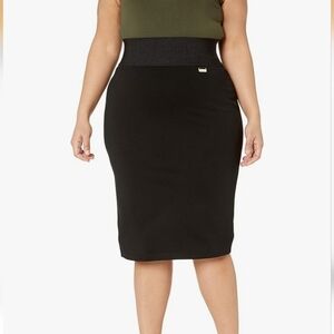 Calvin Klein Black Pencil Skirt Women’s 2X Career Office Midi